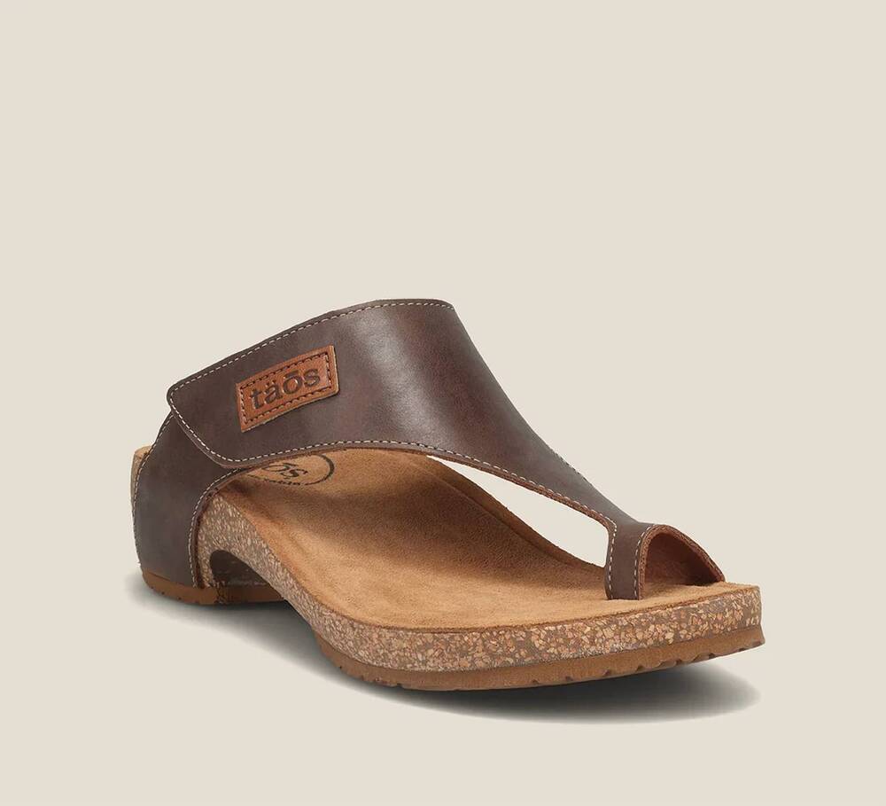 NEW TAOS women's loop sandals in mocha